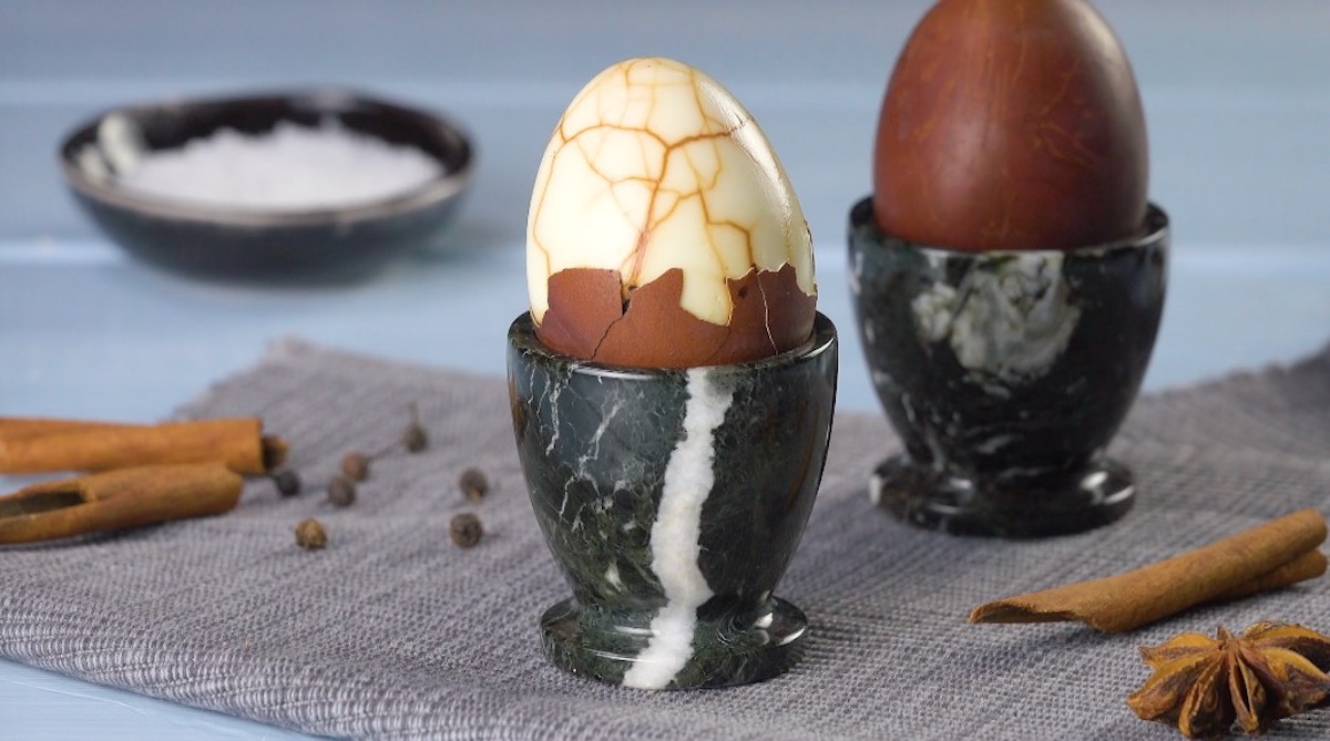 Chinesische Tee-Eier mit außergewöhnlicher Marmorierung