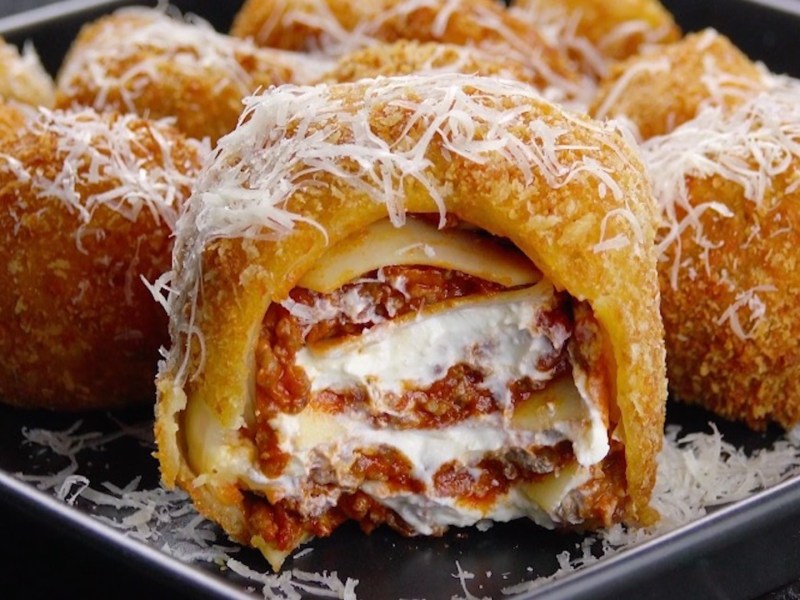 gefüllte Lasagne-Zwiebeln