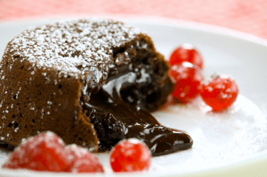 Schokoladenkuchen mit flüssigem Kern