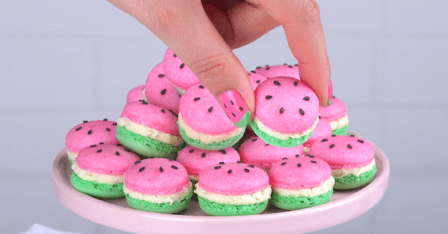 Melonen-Macarons