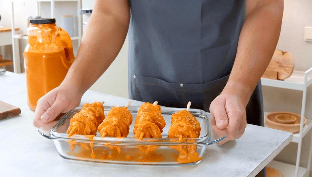 Marinierte Hähnchenspieße