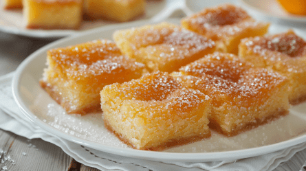 Sächsischer Zuckerkuchen in Stücken auf einem Teller.