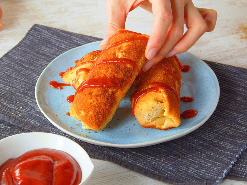 3 Krokriety auf einem Teller.