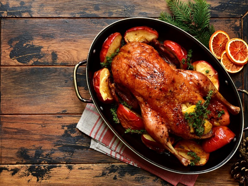 Ein knuspriger Gänsebraten.