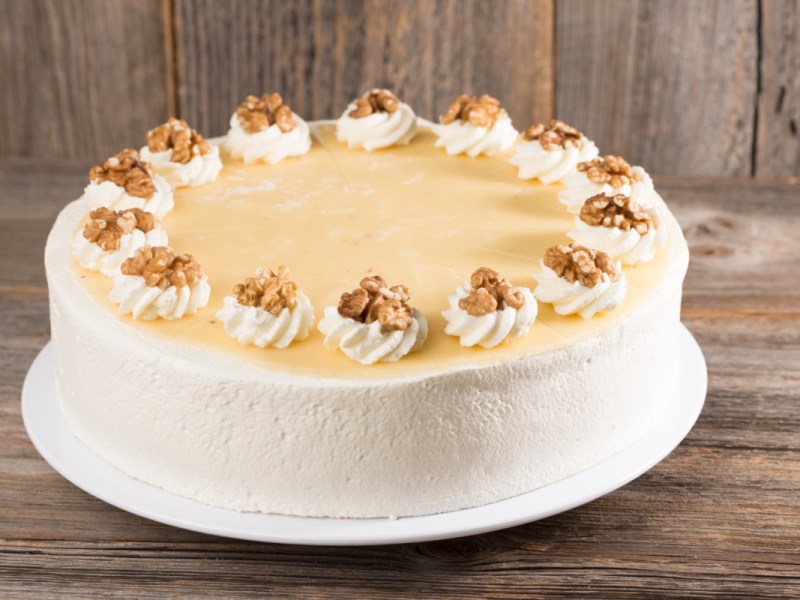 Eine Lübecker Marzipantorte.