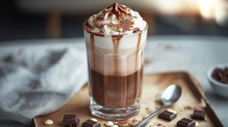 Ein Glas Nutella-Latte