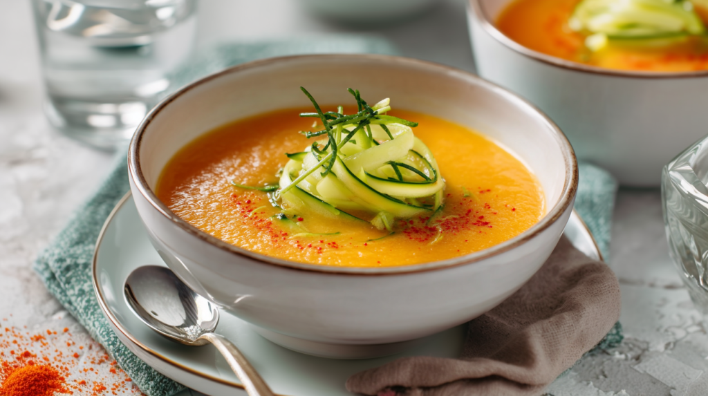 Paprika-Rhabarbersuppe