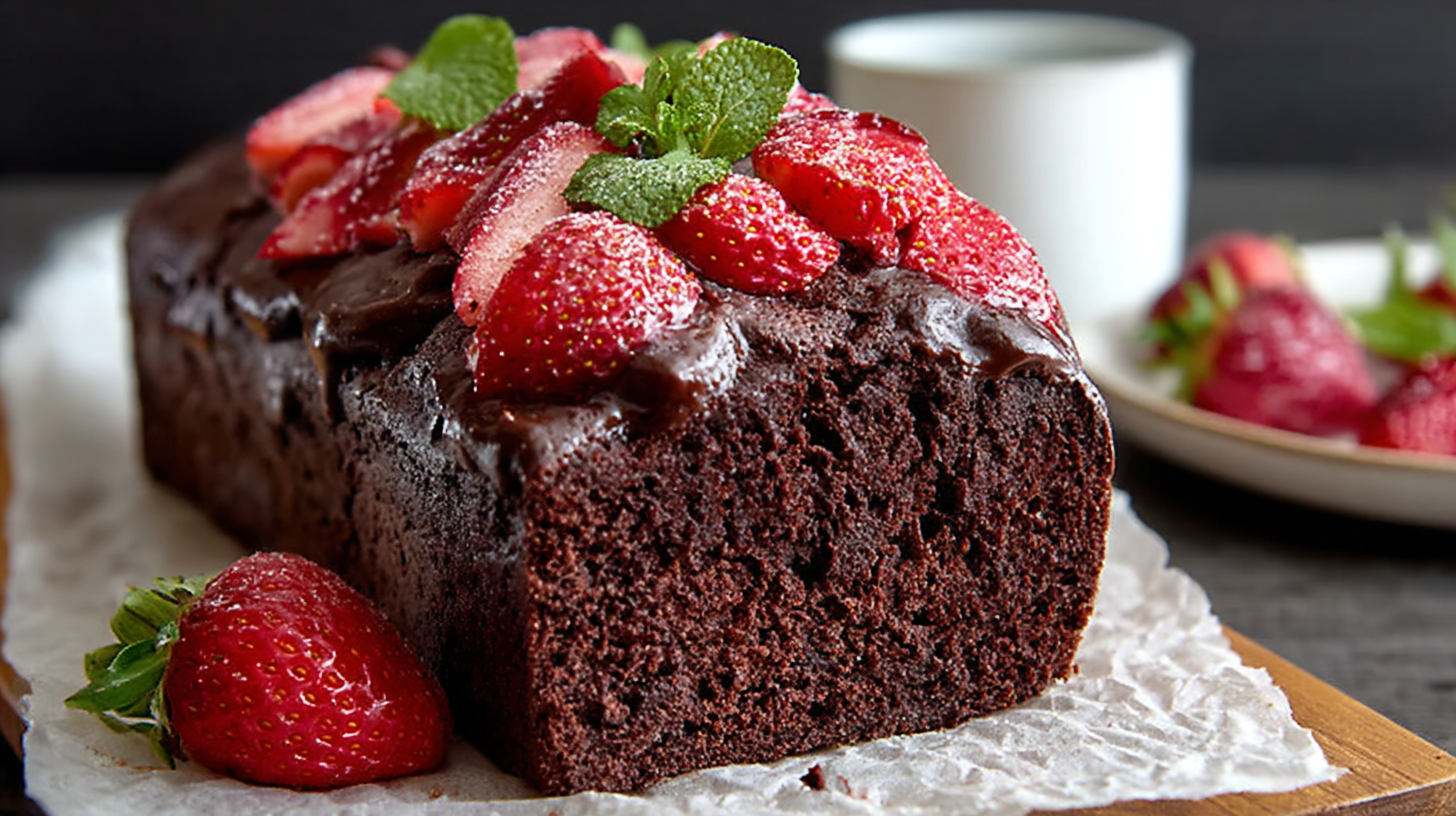 Erdbeer-Schokokuchen aus der Kastenform