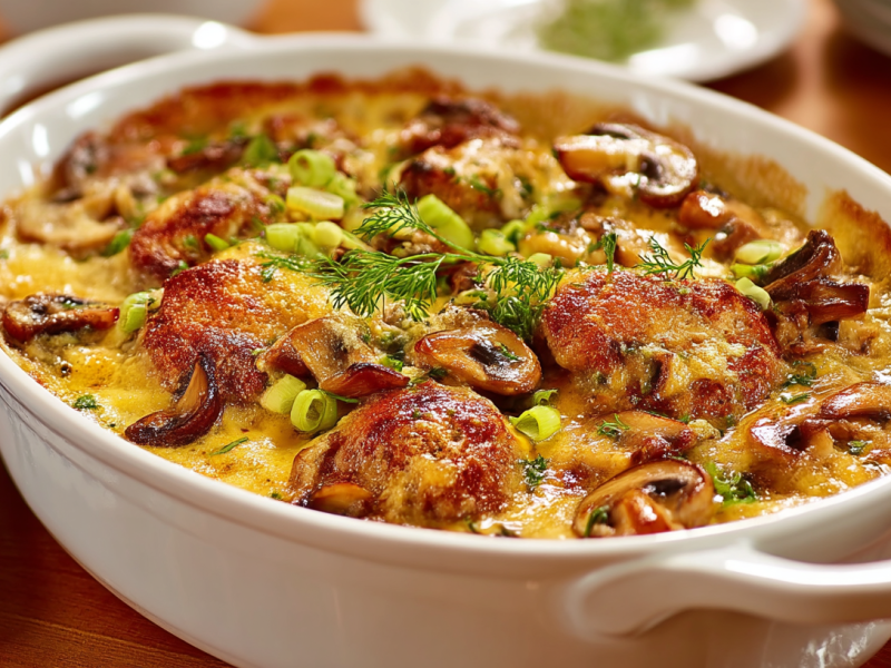 Jägerschnitzel-Auflauf verleiht dem Klassiker ein neues Gewand