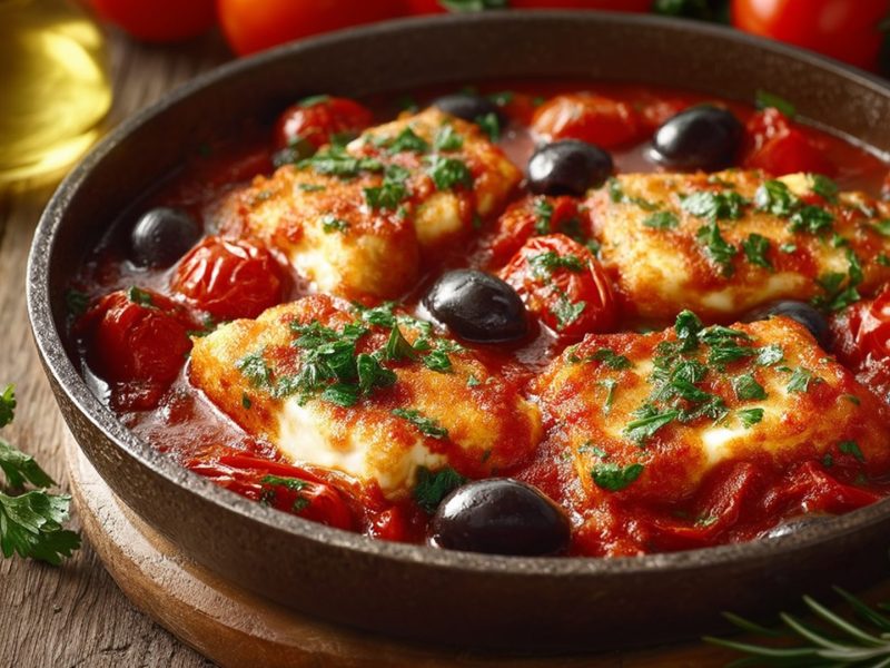 Pfanne mit Ofen-Halloumi