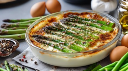 Spargel-Mascarpone-Gratin, Zutaten daneben