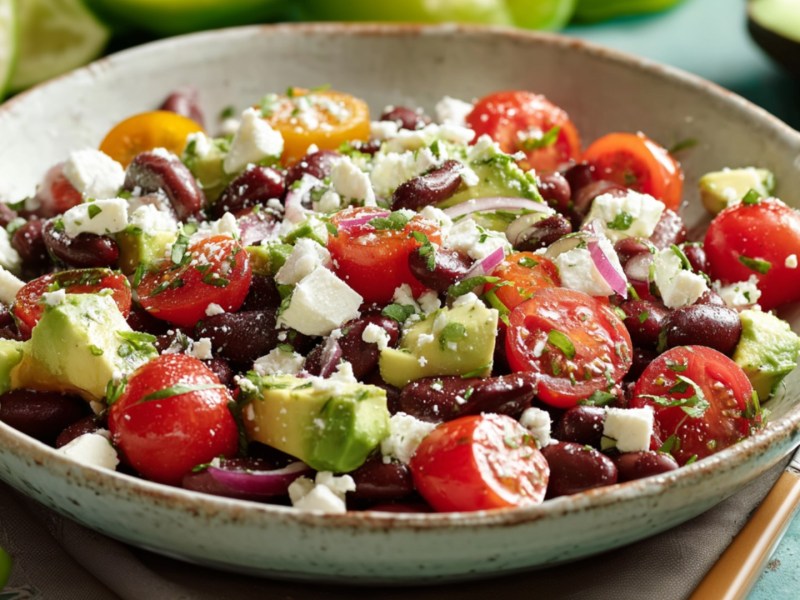 Eine Schale Rote-Bohnen-Salat.