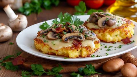 Überbackene Kartoffelrösti auf einem Teller