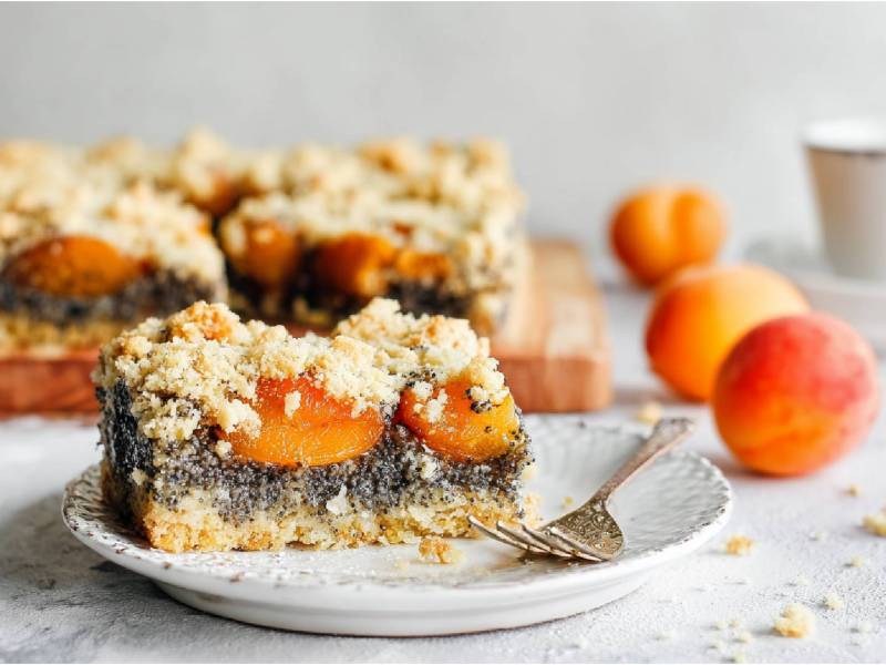 Aprikosen-Mohn-Kuchen vom Blech