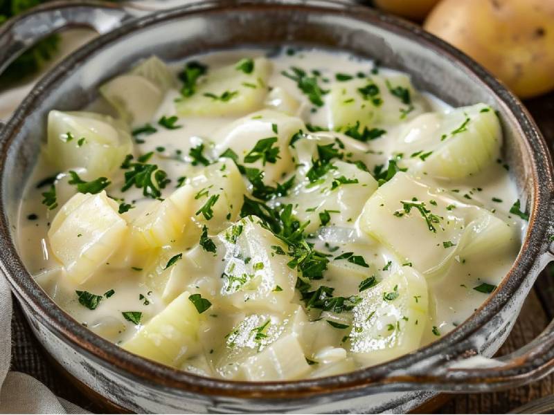 Schale mit Rahmkohlrabi